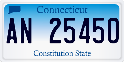 CT license plate AN25450