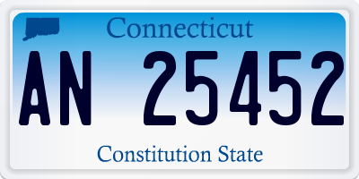 CT license plate AN25452