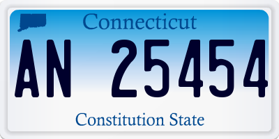 CT license plate AN25454
