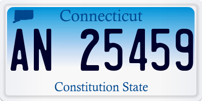CT license plate AN25459