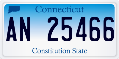CT license plate AN25466