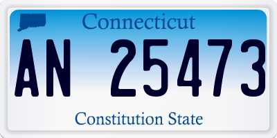CT license plate AN25473