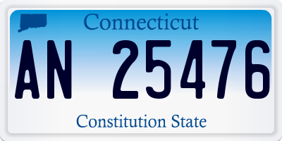CT license plate AN25476