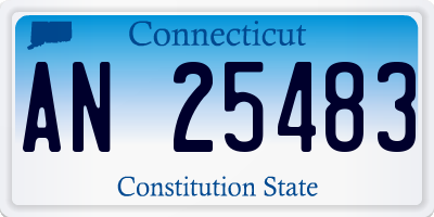 CT license plate AN25483