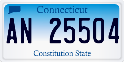 CT license plate AN25504