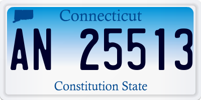 CT license plate AN25513