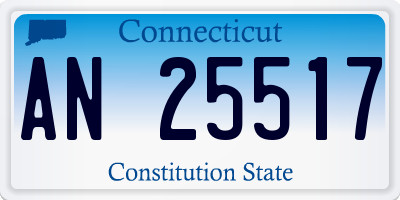 CT license plate AN25517