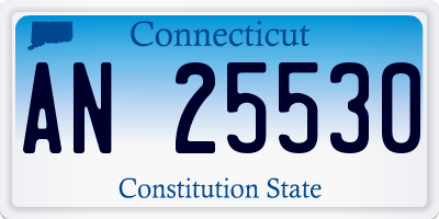CT license plate AN25530