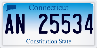 CT license plate AN25534