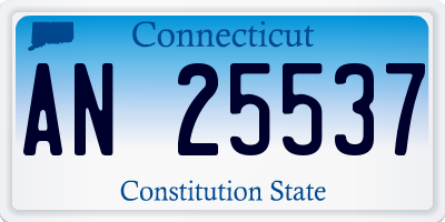 CT license plate AN25537