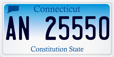 CT license plate AN25550