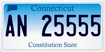 CT license plate AN25555