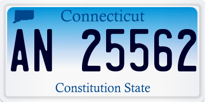 CT license plate AN25562