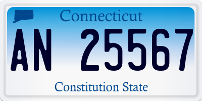 CT license plate AN25567