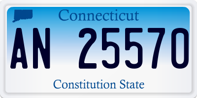 CT license plate AN25570