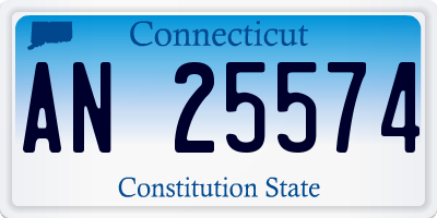 CT license plate AN25574