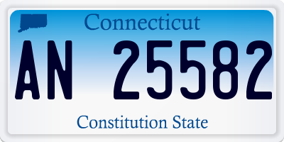 CT license plate AN25582