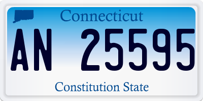 CT license plate AN25595