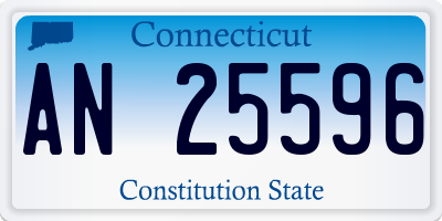 CT license plate AN25596