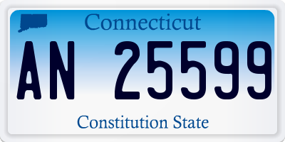 CT license plate AN25599