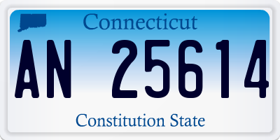 CT license plate AN25614