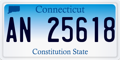 CT license plate AN25618