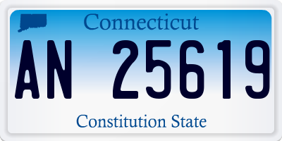 CT license plate AN25619