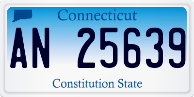 CT license plate AN25639