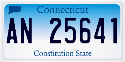 CT license plate AN25641