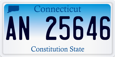 CT license plate AN25646