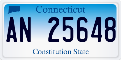 CT license plate AN25648