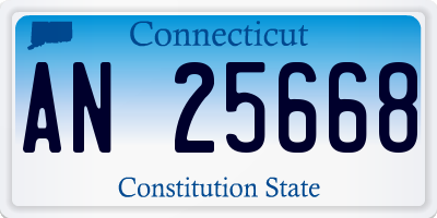 CT license plate AN25668