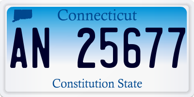 CT license plate AN25677
