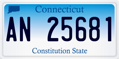 CT license plate AN25681