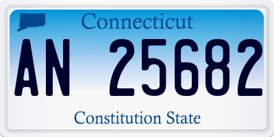 CT license plate AN25682