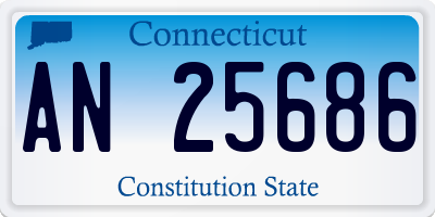 CT license plate AN25686