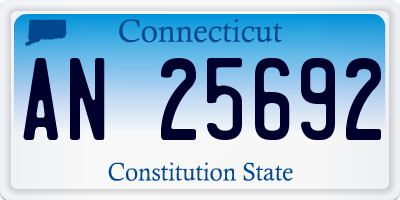 CT license plate AN25692