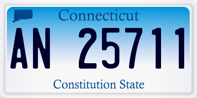 CT license plate AN25711