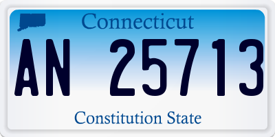 CT license plate AN25713