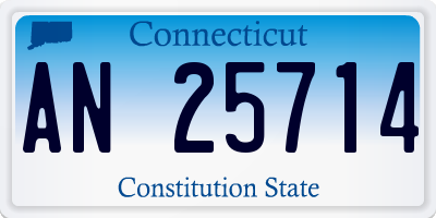 CT license plate AN25714