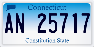 CT license plate AN25717
