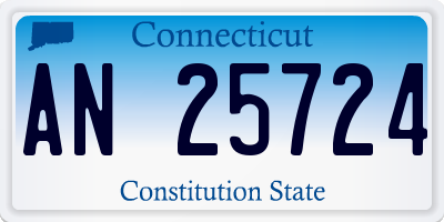 CT license plate AN25724
