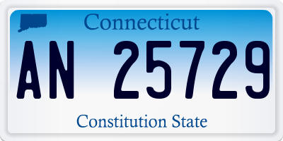 CT license plate AN25729