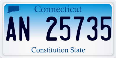 CT license plate AN25735