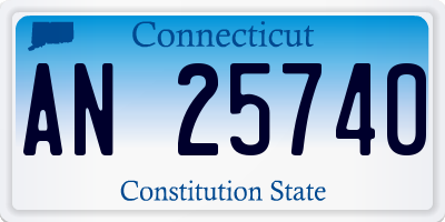 CT license plate AN25740