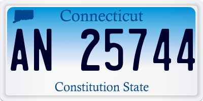CT license plate AN25744