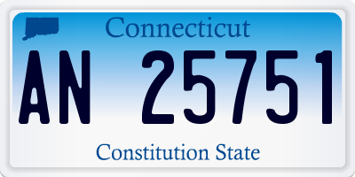 CT license plate AN25751