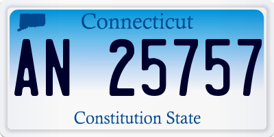 CT license plate AN25757