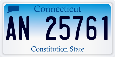 CT license plate AN25761