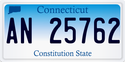 CT license plate AN25762